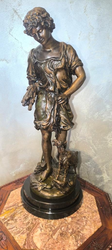 Hippolyte Moreau zamak beeld h 60 cm, Enlèvement