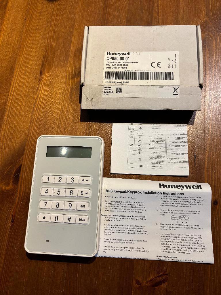 clavier alarme alphanumérique Honeywell CP050-00-01 E, Bricolage & Construction, Enlèvement ou Envoi, Autres types, Appel d'alerte à une centrale