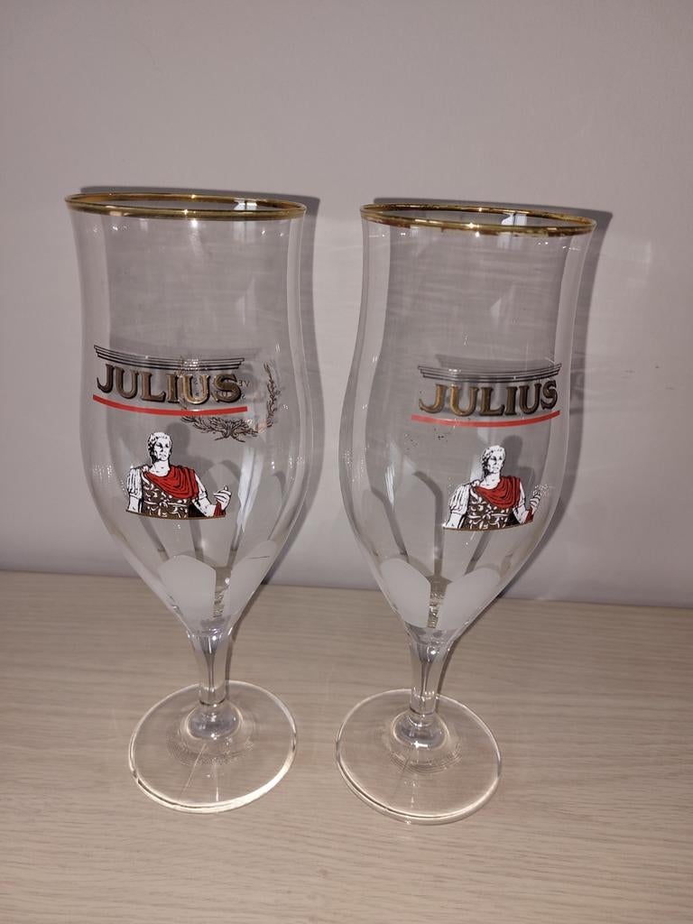 Verres à bière Julius, Collections, Enlèvement ou Envoi, Comme neuf, Verre à bière