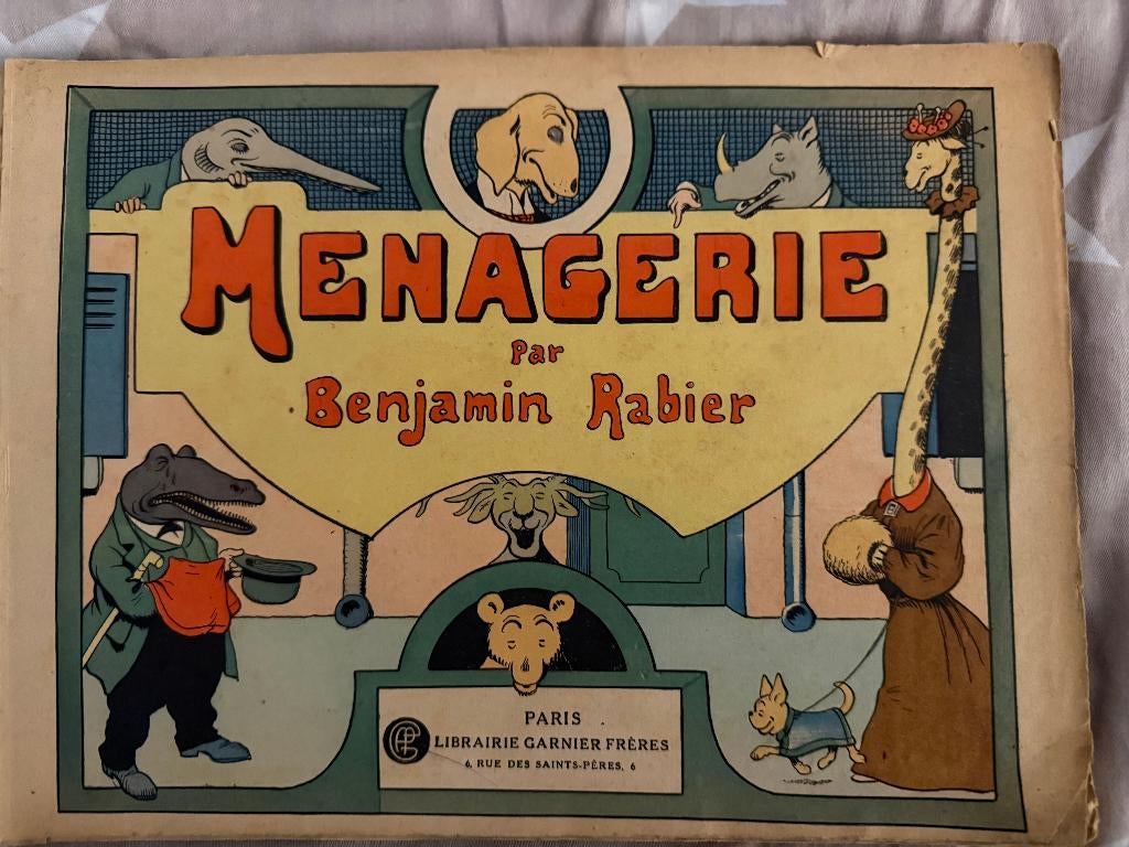 Menagerie, Rabier Benjamin, 51 illustraties uit 1926, Verzenden, Benjamin Rabier