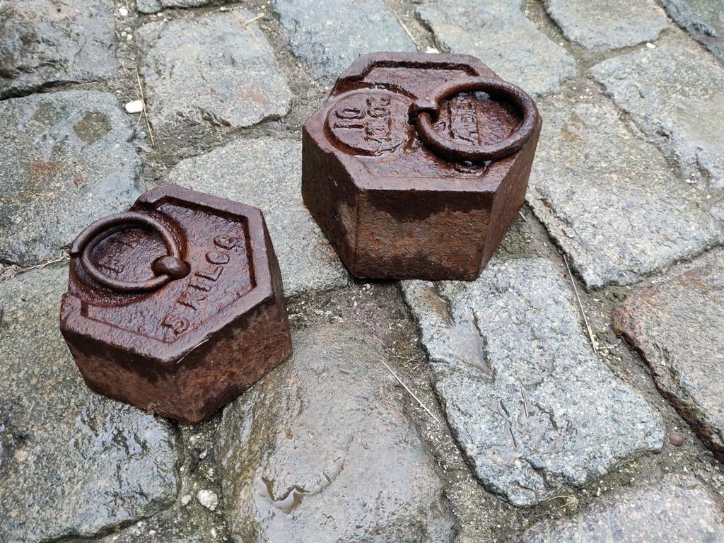 Oude zeshoekige gewichten per stuk vanaf 20€, Ophalen of Verzenden