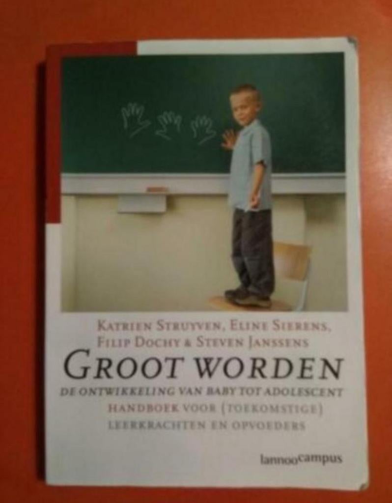 Boek: Groot worden -> 3€, Boeken, Ophalen of Verzenden, Gelezen, Ontwikkelingspsychologie, Katrien Struyven - Eline Sierens