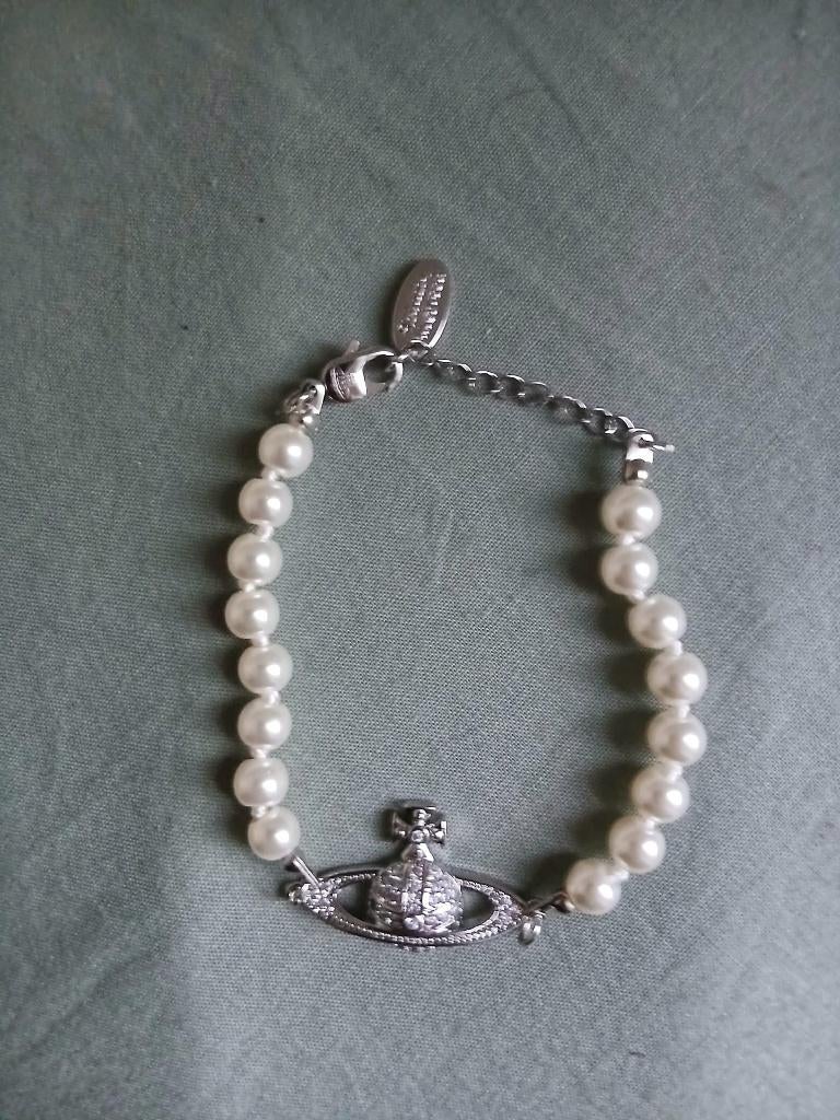 bracelet vivienne Westood perle argent, Bijoux, Sacs & Beauté, Enlèvement ou Envoi, Comme neuf, Argent, Argent