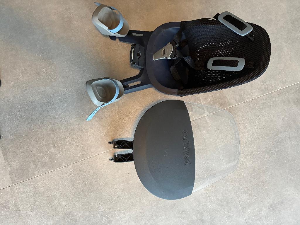 Qibbel kinderzitje met scherm vooraan, Fietsen en Brommers, Fietsaccessoires | Fietsstoeltjes, Ophalen, 0 t/m 18 kg, Voorzitje