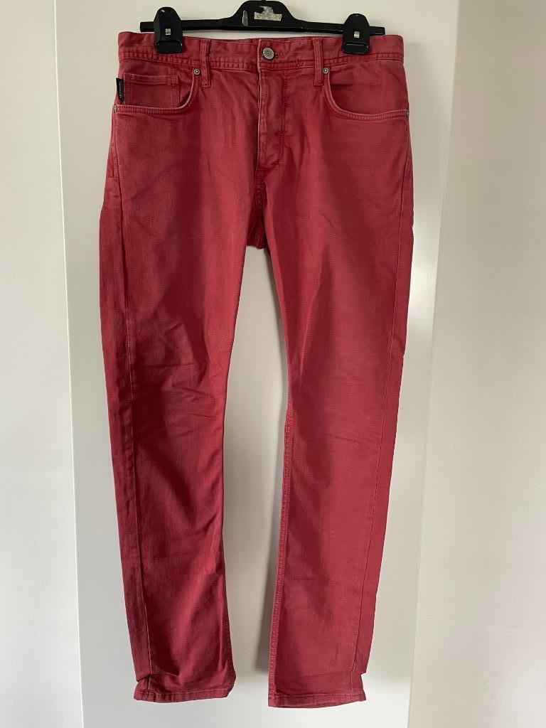 Pantalon homme bordeaux taille 31 Jack & Jones, Enlèvement ou Envoi, Autres couleurs, Porté, Taille 48/50 (M)