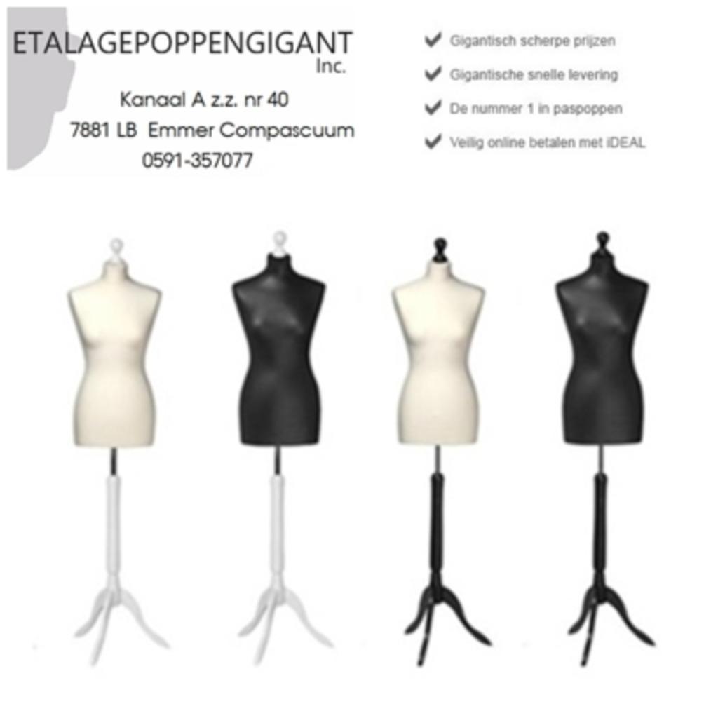 Paspop - Buste Div.Maten met Witte / Zwarte 3 Poot Nieuw EPG, Kleding | Dames, Trouwkleding en Trouwaccessoires, Nieuw, Accessoires