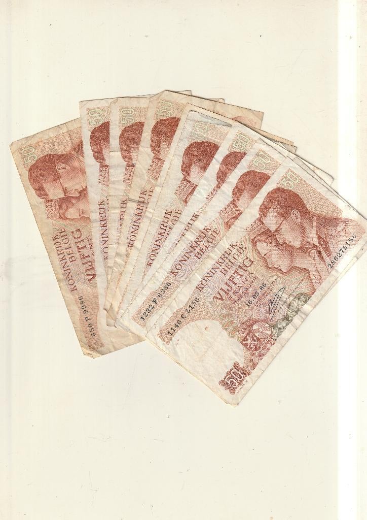 lot van 10 x 50 frank van het jaar 1966 van Boudewijn I ,,, Verzenden, Setje