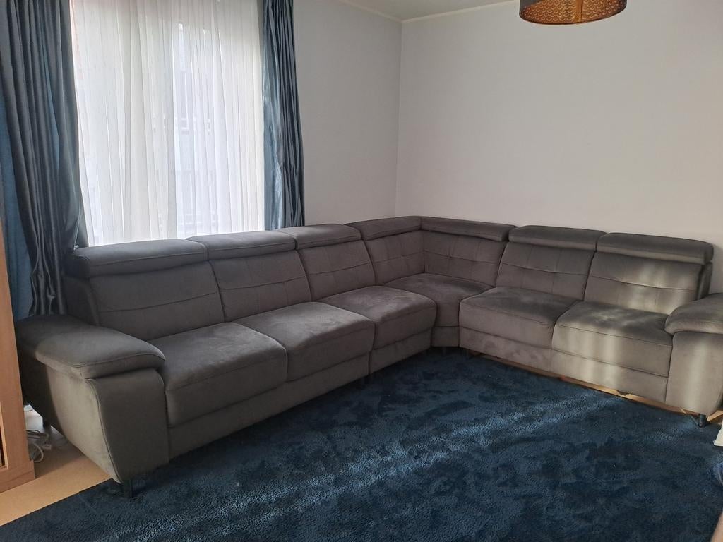 Superbe fauteuil angle droit,en daim., Enlèvement ou Envoi, Comme neuf