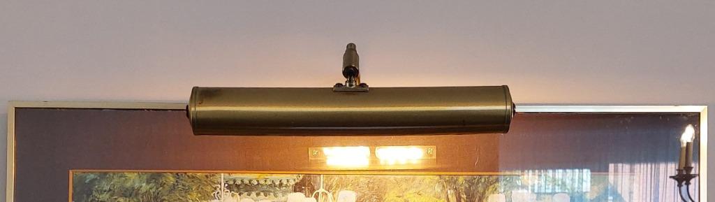 Applique murale en laiton servant à éclairer un tableau, Ophalen, Gebruikt