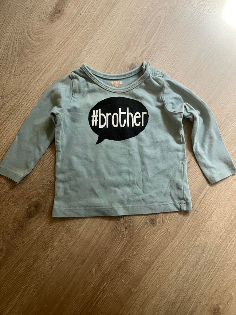 Toffe tshirt met brother print. (Staat: zie foto), Ophalen of Verzenden, Gebruikt