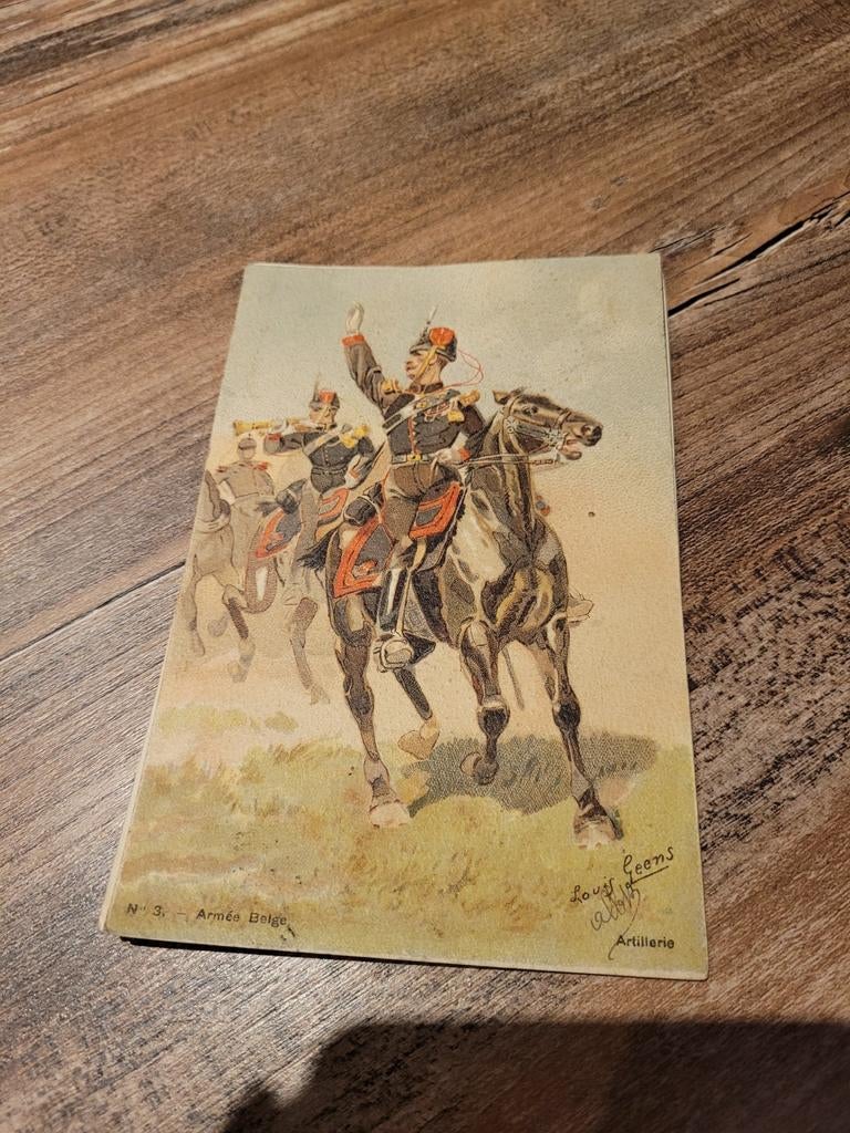 Ancienne carte postale - Armée belge - Artillerie, Collections, Objets militaires | Général, Enlèvement ou Envoi