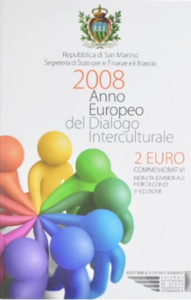 2 euro San Marino 2008 Interculturele Dialoog, Postzegels en Munten, Munten | Europa | Euromunten, Ophalen of Verzenden, San Marino