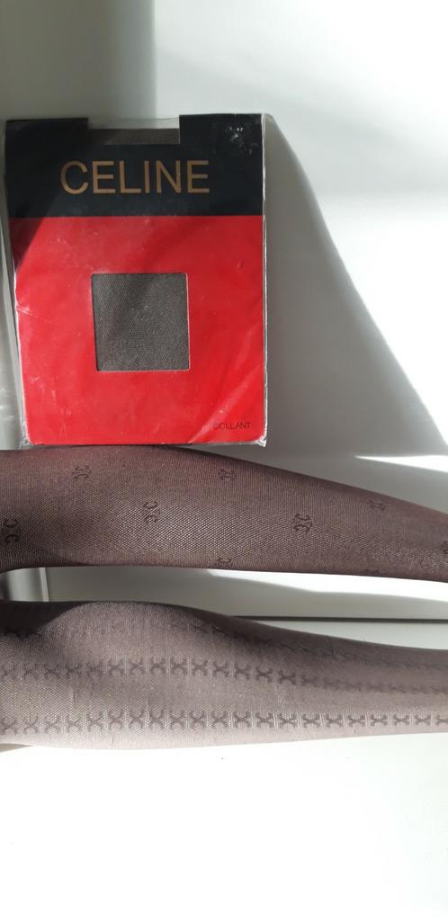 CELINE Collant Vintage J80/90 logo Céline, tulle, Enlèvement ou Envoi, Neuf, Bleu