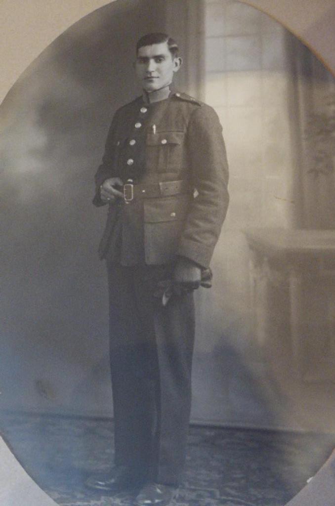 Grote foto Belgische soldaat rond 1930, Verzamelen, Militaria | Algemeen, Ophalen of Verzenden, Landmacht, Foto of Poster