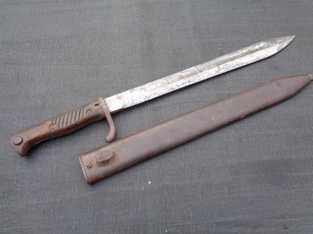 Duitse WO1 S98/05 bajonet CG Haenel Suhl, met schede, Enlèvement ou Envoi, Armée de terre, Couteau ou Poignard