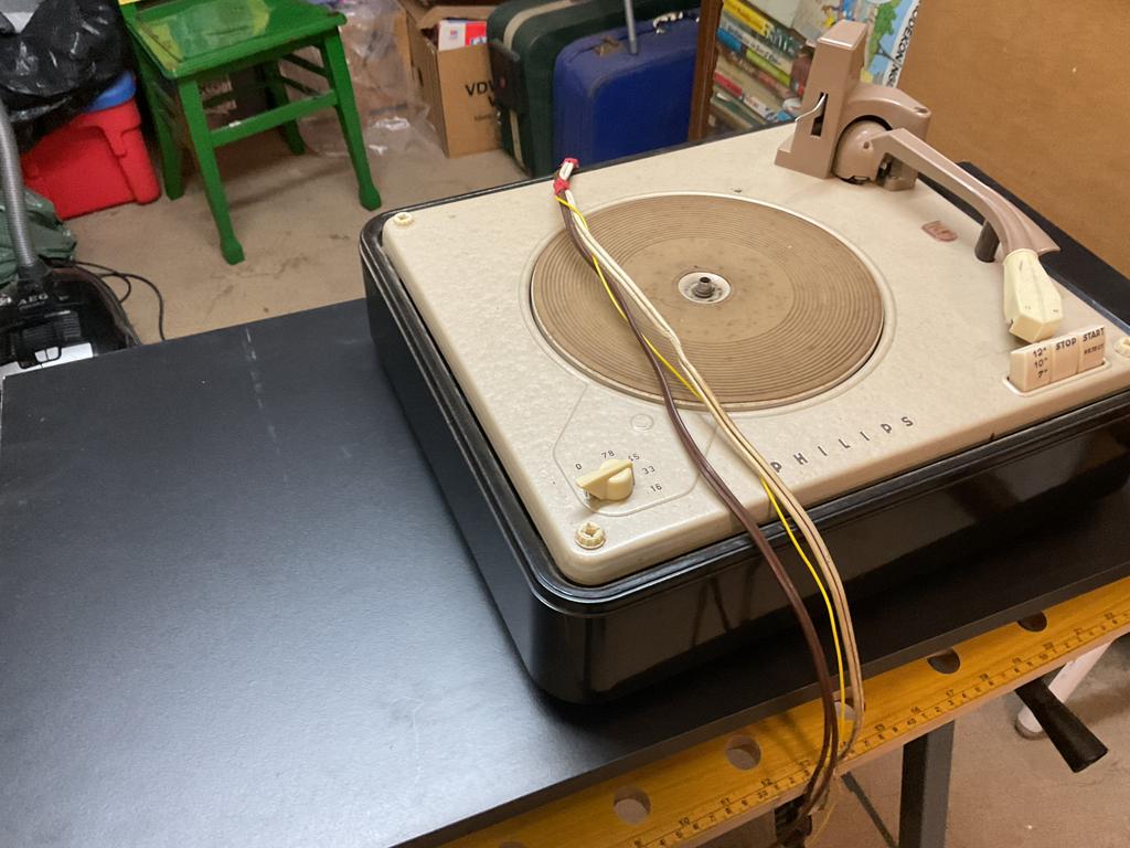 Oude platendraaier philips  jaren 60, Audio, Tv en Foto, Platenspelers, Ophalen, Gebruikt, Platenspeler, Philips