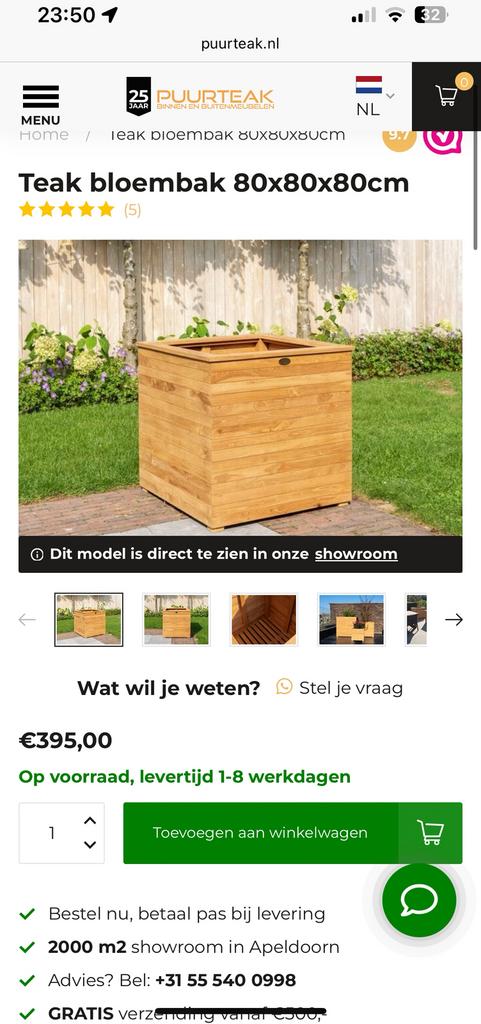 Grande jardiniere PUURTEAK, Jardin & Terrasse, Bacs à fleurs & Jardinières, Enlèvement