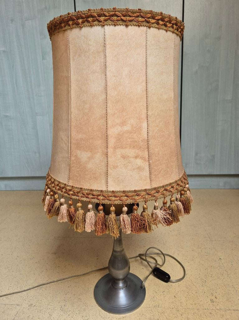 Lampe de table en étain, Maison & Meubles, Enlèvement, Utilisé, Autres matériaux, 50 à 75 cm