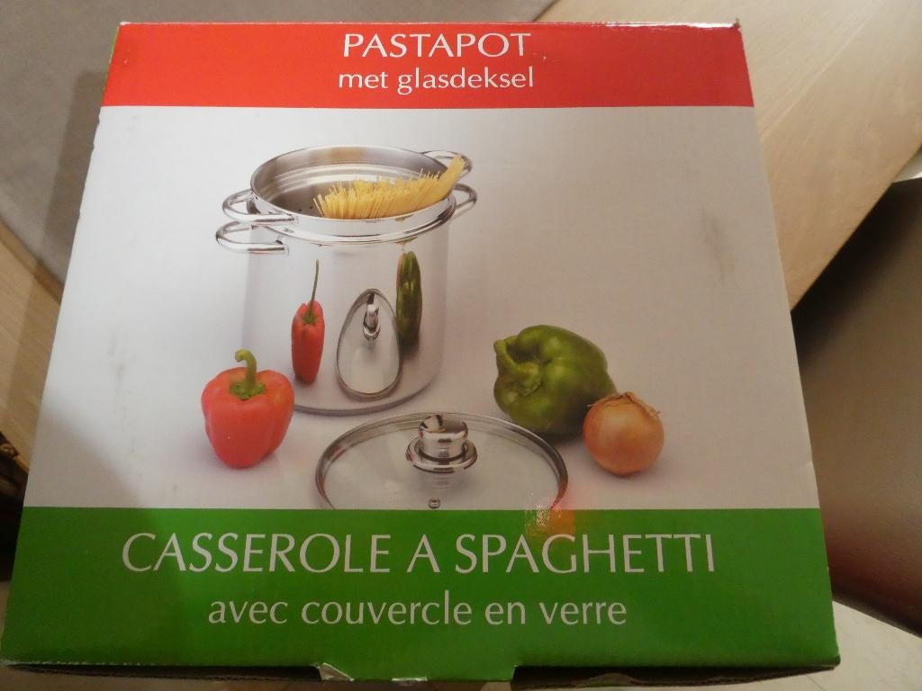 kookpot voor pasta, Huis en Inrichting, Keuken | Potten en Pannen, Inox, Nieuw, Keramische plaat, Ophalen