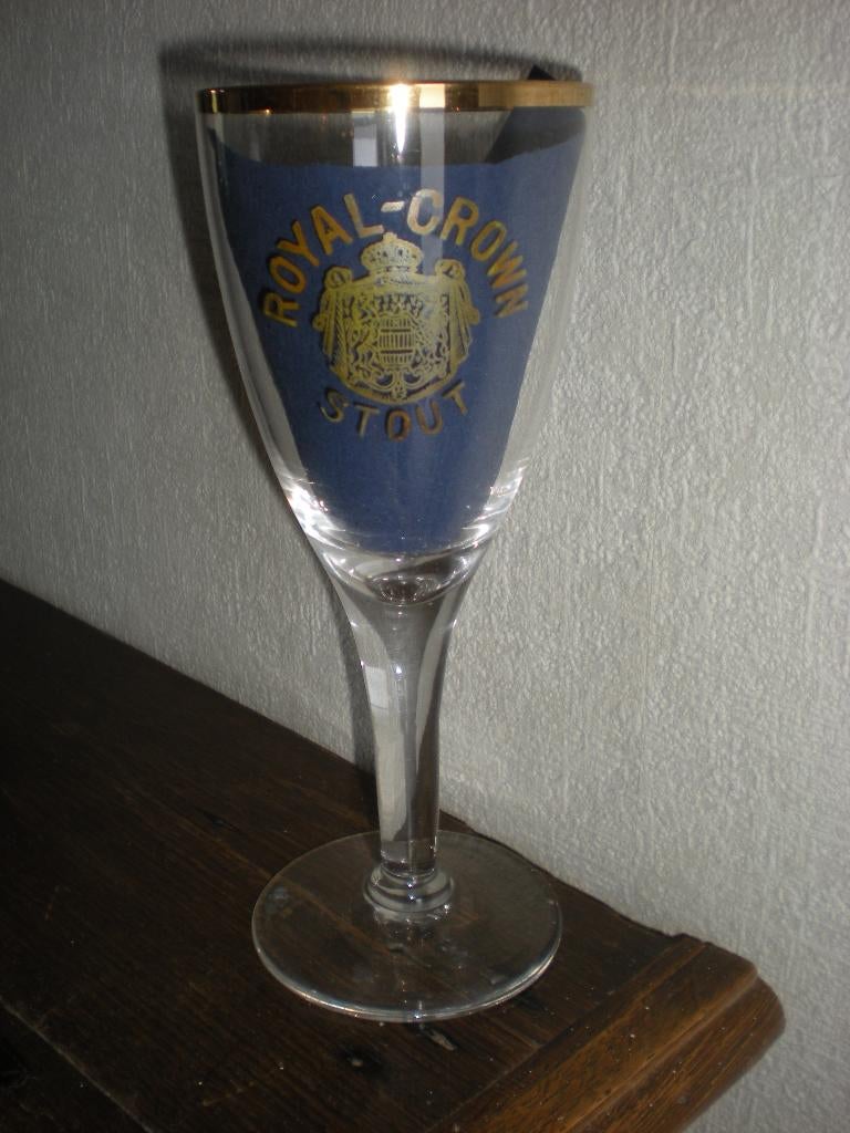 ROYAL CROWN 2 (Caulier) Geelzuur, Verzamelen, Biermerken, Ophalen of Verzenden, Gebruikt, Glas of Glazen