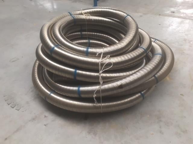661. Rookkanaal RVS ALU rookgas afvoerslang flexibele buis, Ophalen, Nieuw