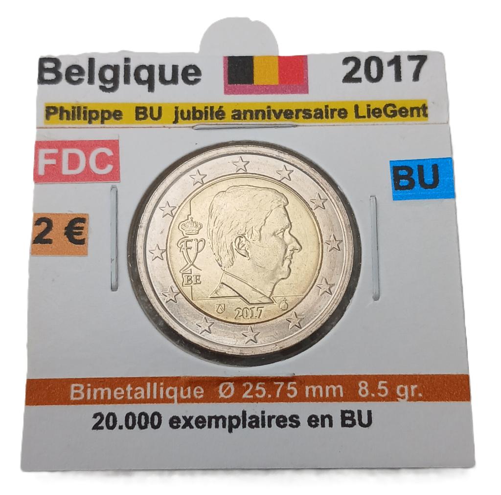 Belgique 2 €  Liege  2017 FDC en BU . envoi gratuit, Timbres & Monnaies, Monnaies | Europe | Monnaies euro, Envoi, Belgique, 2 euros