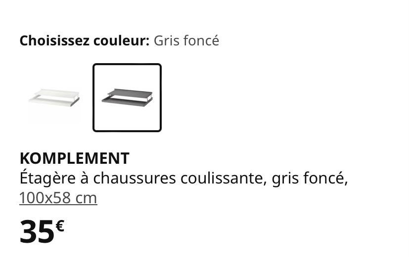 Komplement chaussure pour dressing Pax IKEA, Enlèvement, Comme neuf