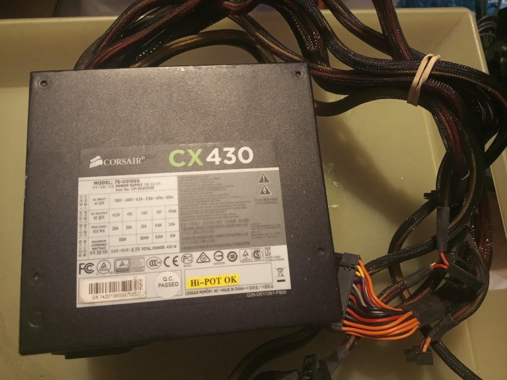 Bloc alimentation Corsair CX430 pour ordinateur, Informatique & Logiciels, Enlèvement ou Envoi, Utilisé
