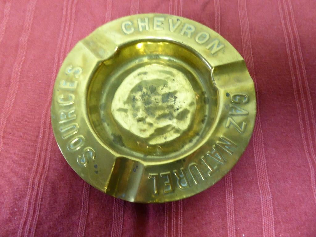 cendrier CHEVRON gaz naturel, Enlèvement ou Envoi, Utilisé, Panneau, Plaque ou Plaquette publicitaire
