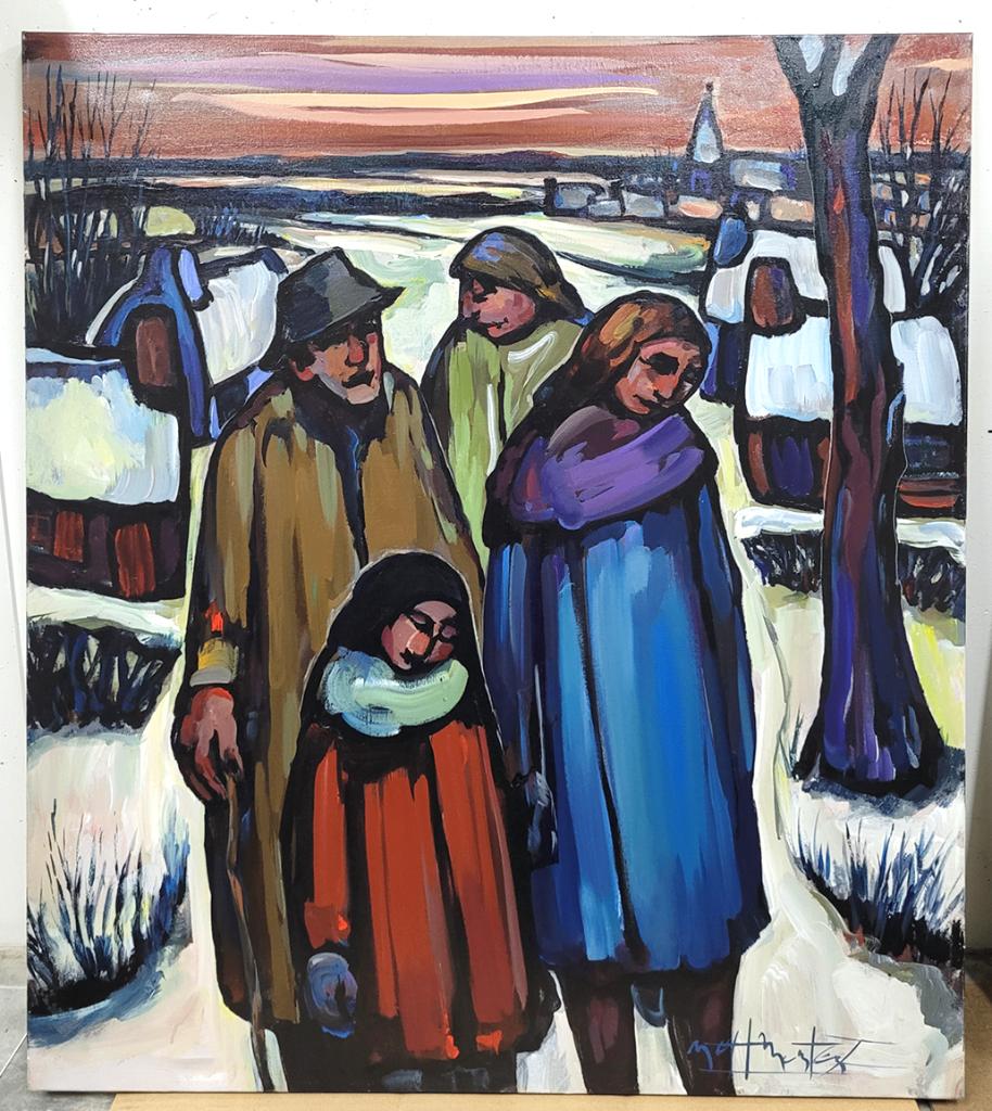 Nest MARTENS, familie-uitstap, Antiquités & Art, Art | Peinture | Classique, Enlèvement ou Envoi