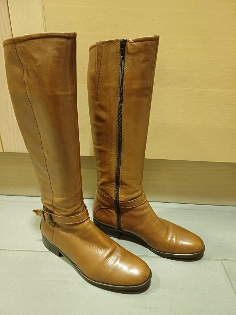 dames laarzen maat 39 merk cypres kleur cognac, Kleding | Dames, Hoge laarzen, Bruin, Cypres, Ophalen of Verzenden