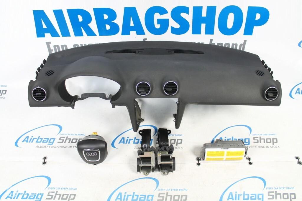 Airbag set - Dashboard zwart 3 spaak Audi A3 8P (2005-2012)