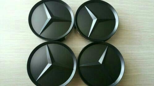 Cache-moyeux Mercedes entièrement noirs mats 75 mm, Autos : Pièces & Accessoires, Enlèvement ou Envoi, Neuf, Mercedes-Benz