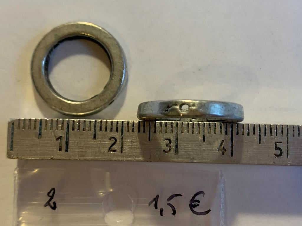 2 metalen tussenstukjes, Enlèvement ou Envoi, Neuf, Entretoise ou Perle intermédiaire