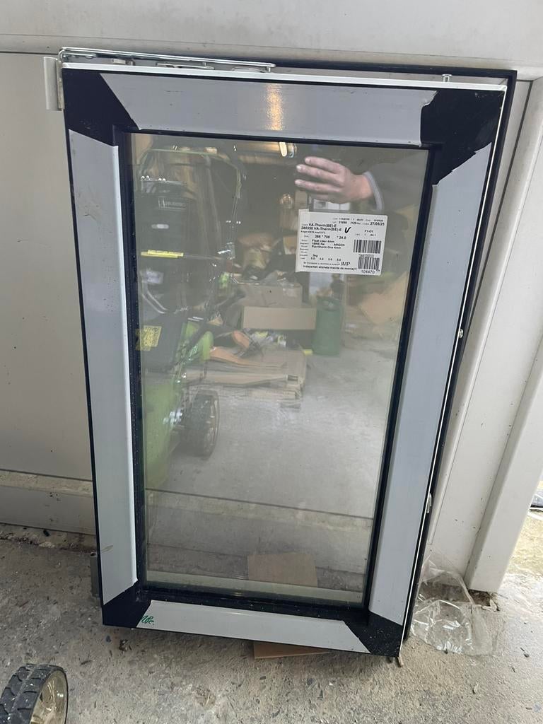 Chassis double vitrage noir mat, Neuf, Double vitrage, Fenêtre de façade ou Vitre, Enlèvement