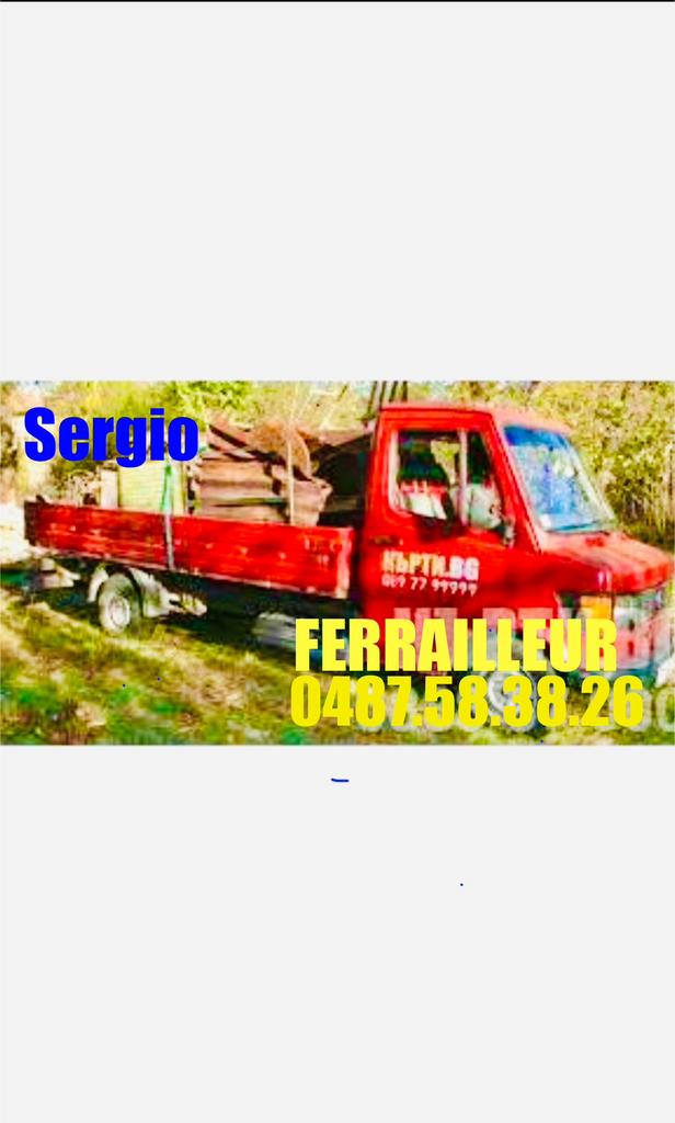 Ferrailleur 0487.58.38.26 Retirer tous vieux metal gratis, Enlèvement