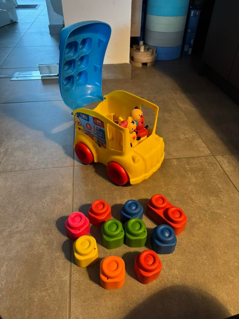 Bumba schoolbus met blokken, Ophalen, Gebruikt, Jongen of Meisje