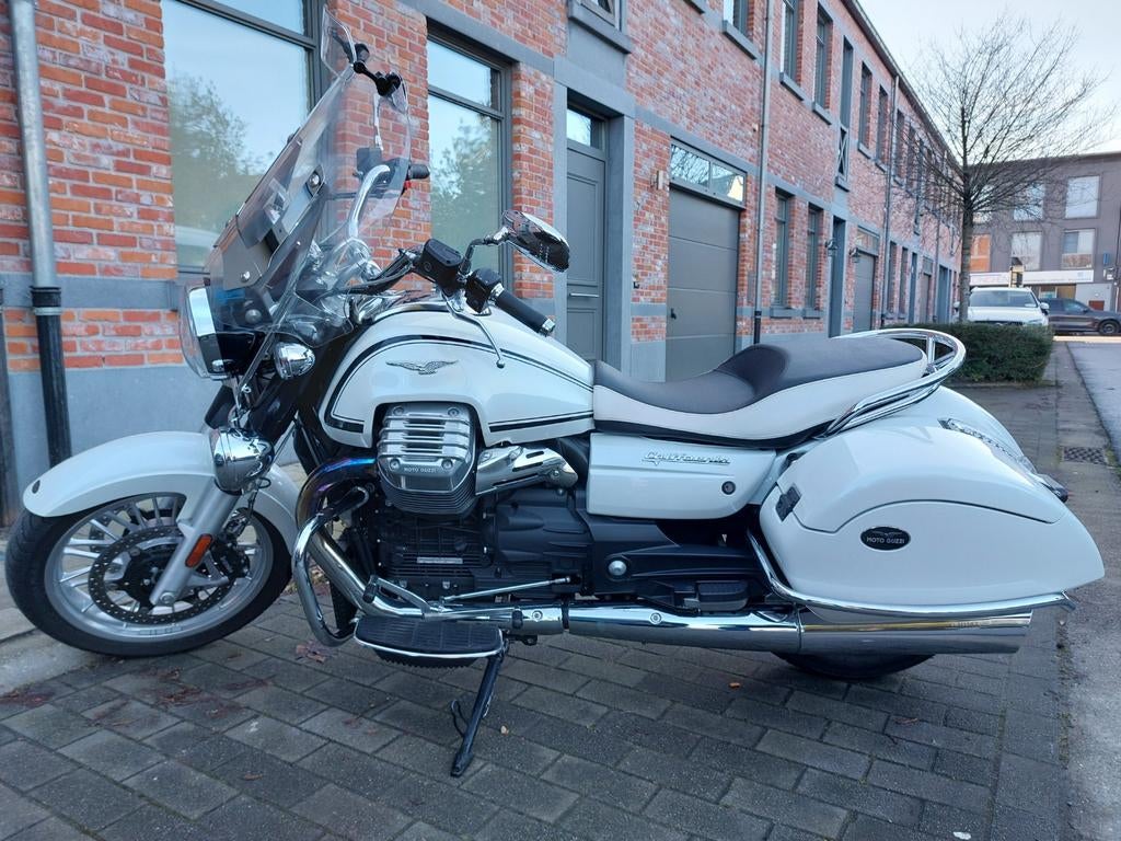 Unieke Moto Guzzi 1400 California wit/parelmoer, Motoren, 2 cilinders, 1400 cc, Particulier, Meer dan 35 kW