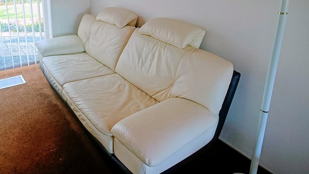 Canapé cuir, Maison & Meubles, 75 à 100 cm, 200 à 250 cm, Banc droit, Enlèvement