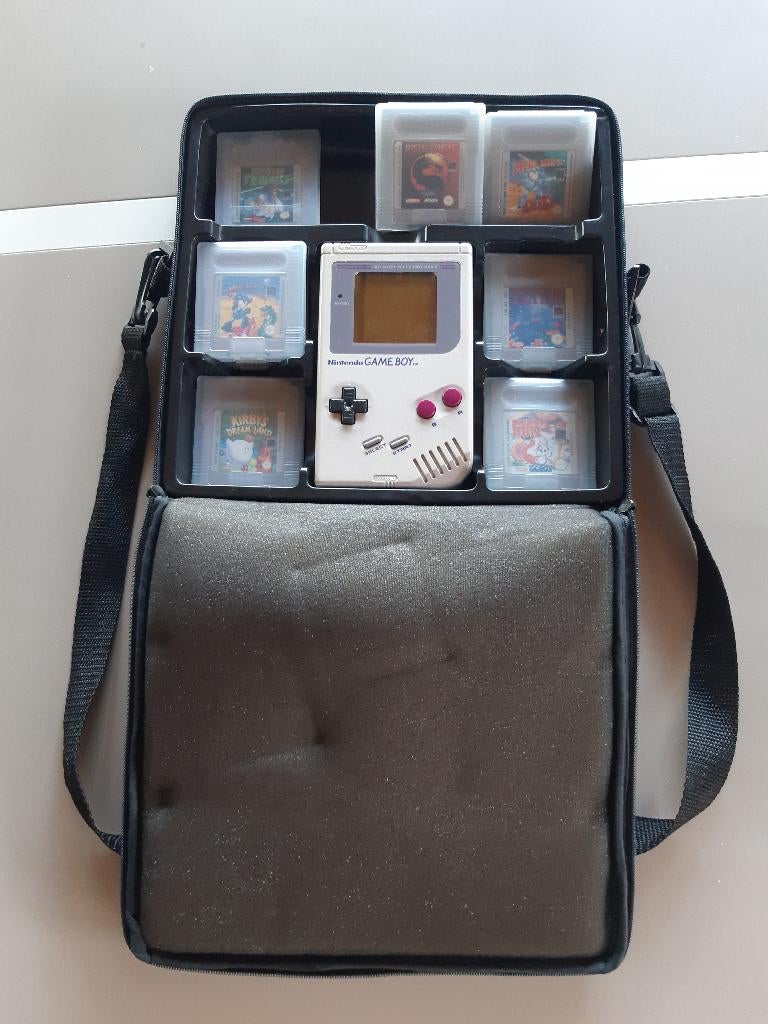1989 Nintendo original brick Game Boy DMG-01 + tas + 8 games, Games en Spelcomputers, Ophalen, Gebruikt