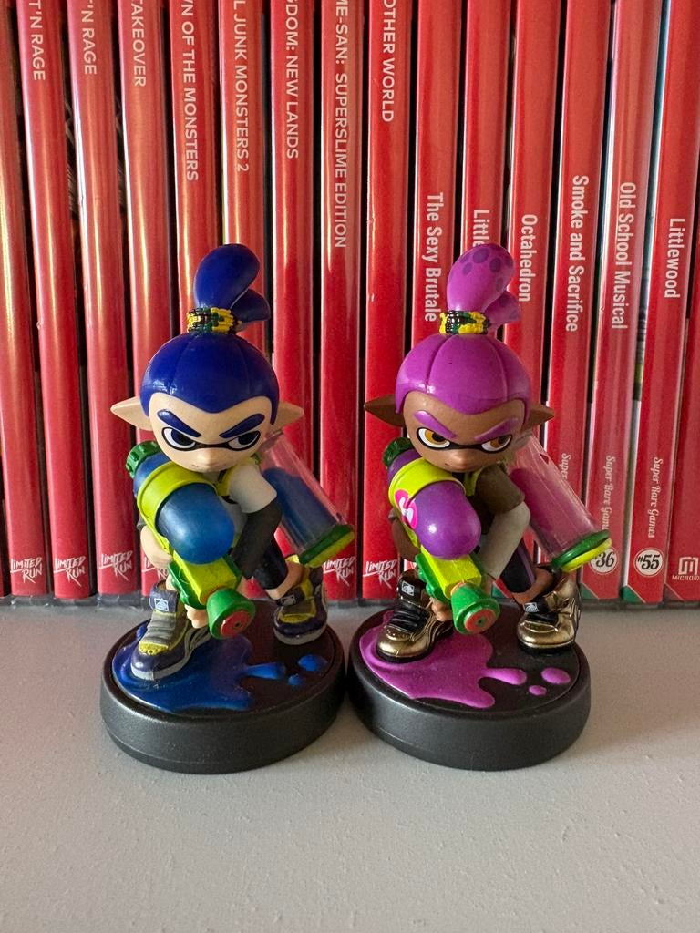 Amiibo Inkling Boy Purple + Inkling Boy Blue (Splatoon), Ophalen of Verzenden, Zo goed als nieuw