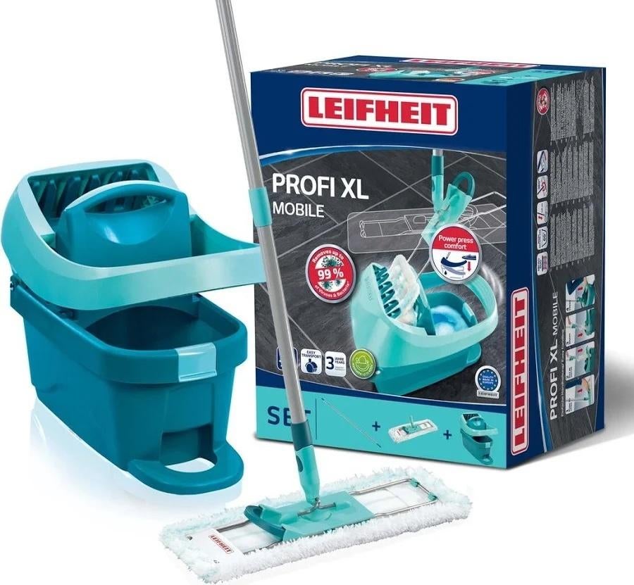 Leifheit Profi XL Mobile vloerwisserset (nieuw, ongeopend), Huis en Inrichting, Schoonmaakartikelen, Mop of Dweil, Ophalen of Verzenden
