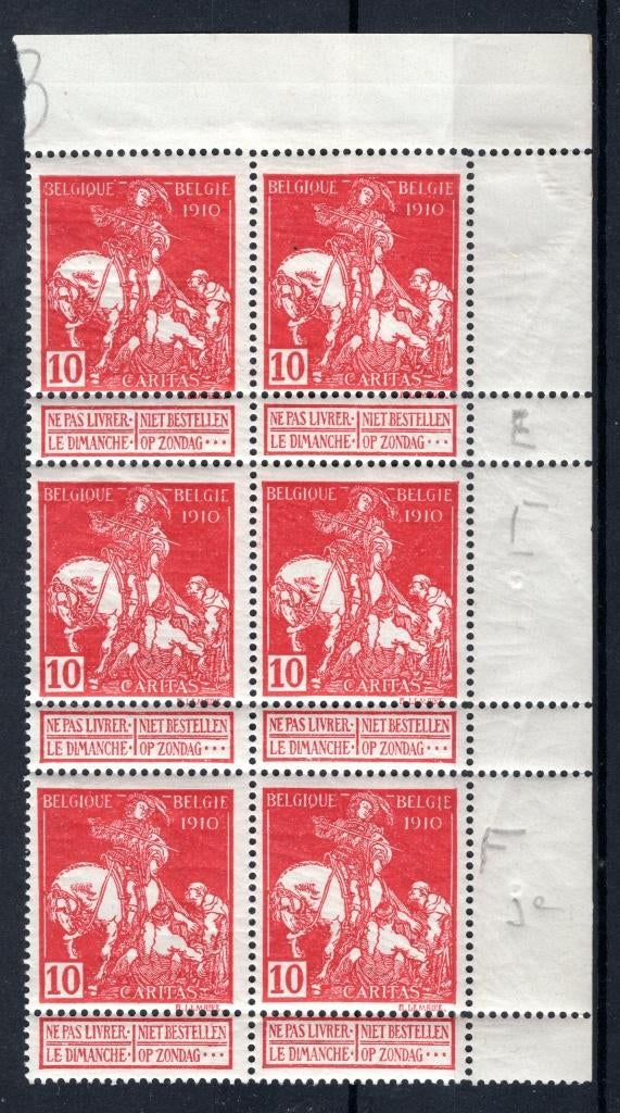 91 MNH 1910 - Caritas 6 pièces, Enlèvement ou Envoi, Non oblitéré, Neuf