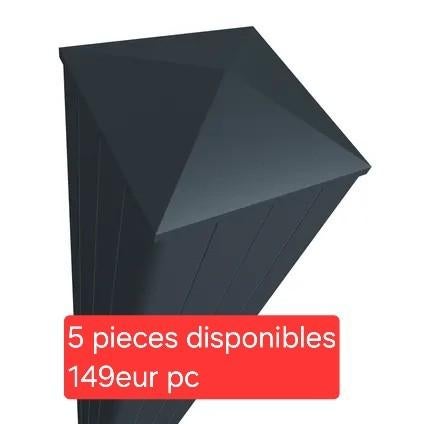 Elsealu poort- of schuttingpalen 250 x 10 x 10 cm, Tuin en Terras, Aluminium