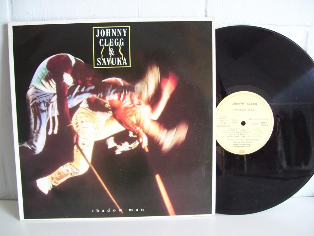 JOHNNY CLEGG & SAVUKA  shadow man, CD & DVD, Vinyles | Pop, 12 pouces, Avec pochette intérieure, Enlèvement ou Envoi, 1980 - 1989