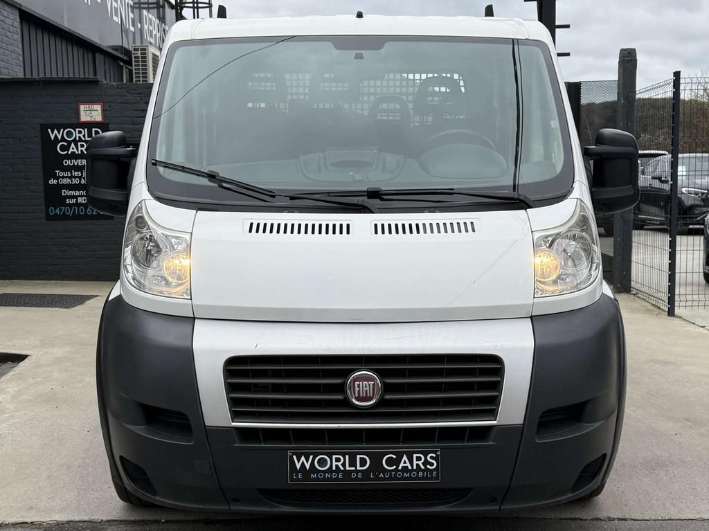 Fiat Ducato 2.3D L4 7PLACES TVAC*BTWIN BENNE GARANTIE 12MOIS, Auto's, Voorwielaandrijving, Stof, Gebruikt, Zwart