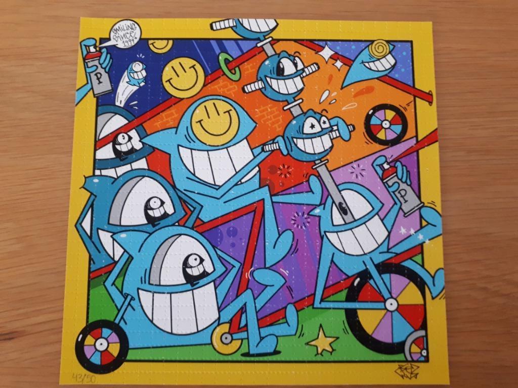 PEZ, riding in the neighbourhood, street art, variant ed., Antiek en Kunst, Kunst | Litho's en Zeefdrukken, Ophalen of Verzenden