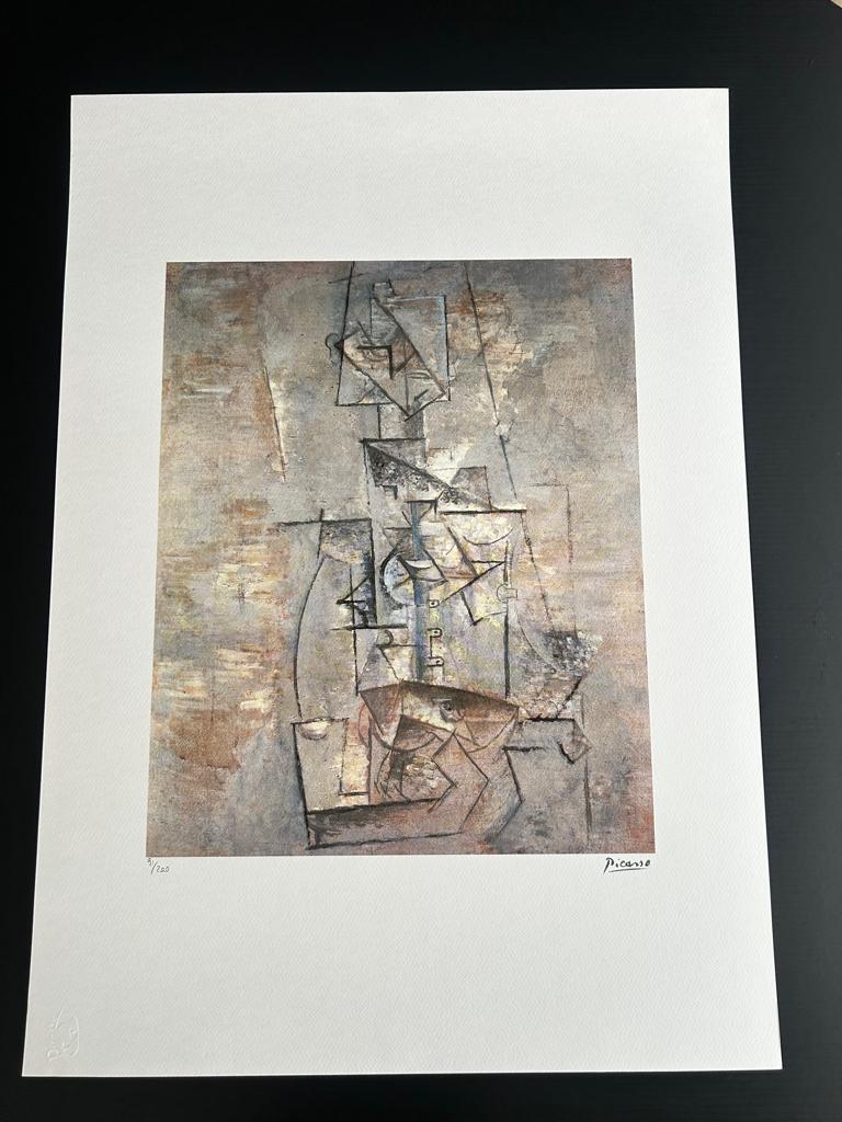 Lithographie de Pablo Picasso - Musicien (9/200), Antiquités & Art, Enlèvement ou Envoi