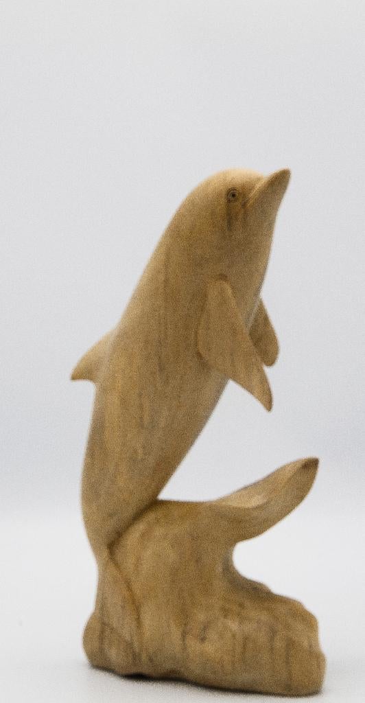 Dolfijn in hibiscushout, Ophalen of Verzenden, Nieuw, Dier