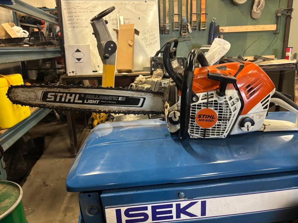 Stihl ms 500i kettingzaag, Ophalen, Kettingzaag